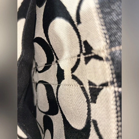 Coach Black & Gray Signature CC Tote Bag - Picture 7 of 12